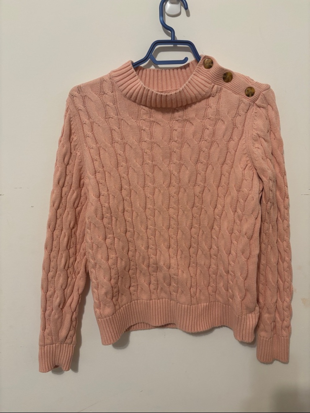 Lands' End Cotton Cable-Knit Sweater